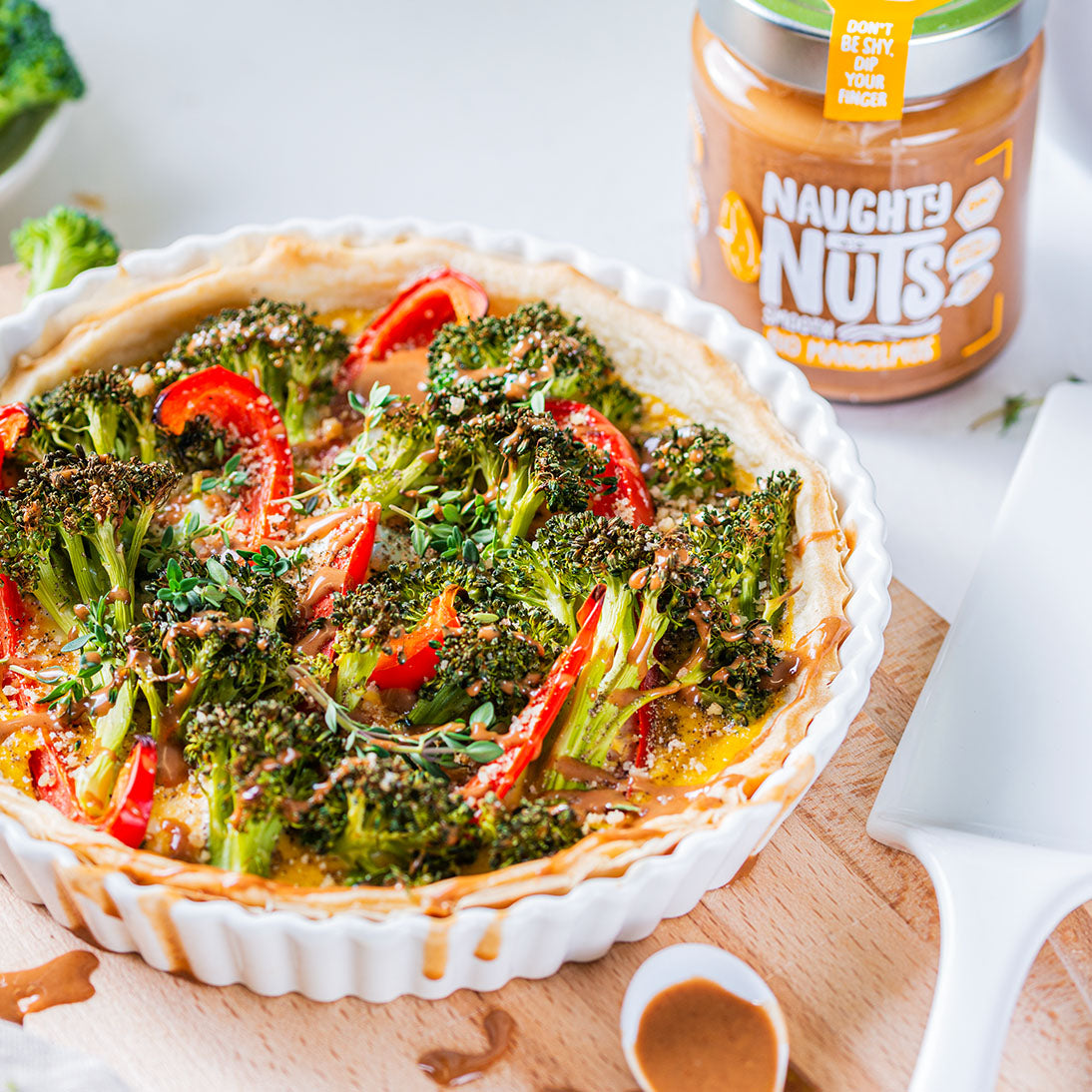 Gemüse-Quiche mit Mandelmus