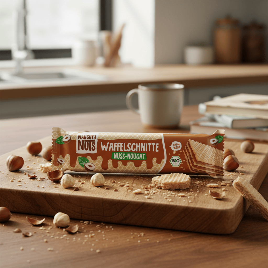 Naughty Nuts Waffelschnitte Bio Waffelschnitte Nuss-Nougat