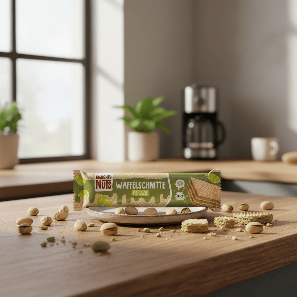 Naughty Nuts Waffelschnitte Bio Waffelschnitte Mixed Box (Nuss-Nougat & Pistazie)