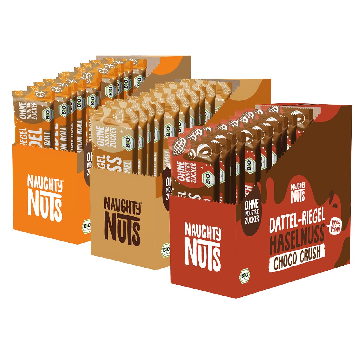 Naughty Nuts Nussmus Riegel Bio Dattel-Nussmus-Riegel Bundle