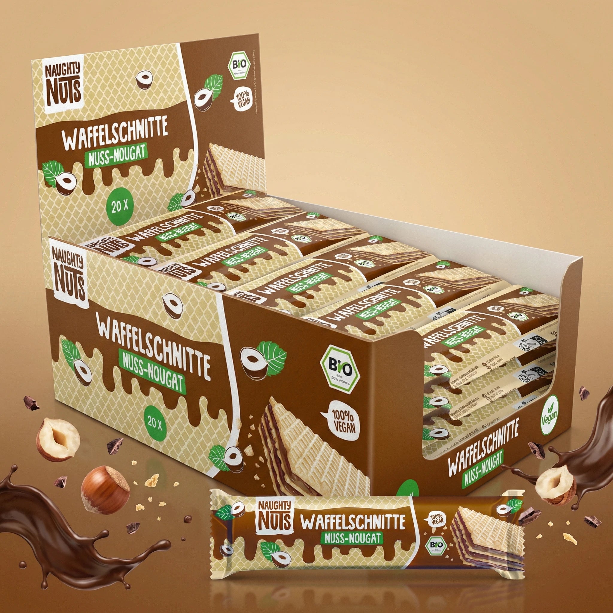 Bio Waffelschnitte Nuss-Nougat