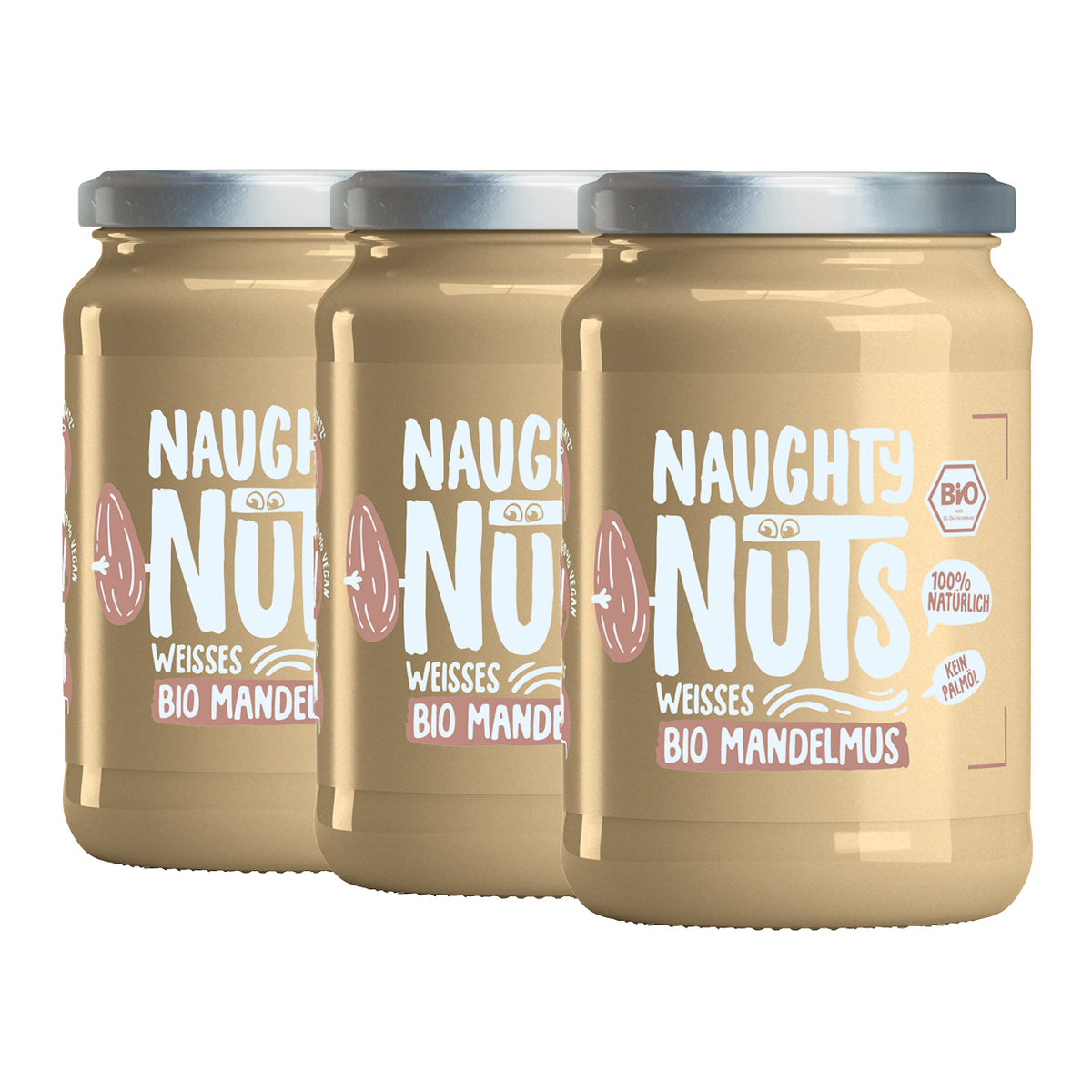 Bio Weißes Mandelmus (500g Glas)
