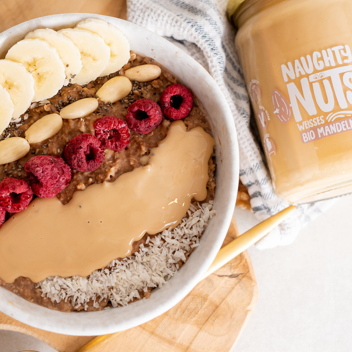 Bio Weißes Mandelmus (500g Glas)