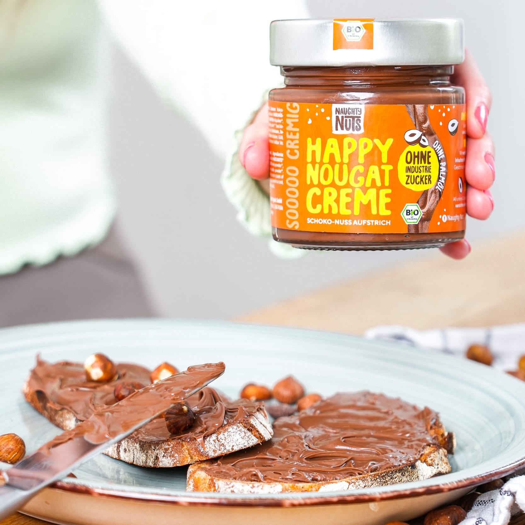 Naughty Nuts Brotaufstrich Happy Nougat Creme